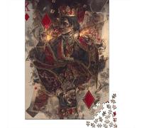 Rompecabezas para Adolescentes De 1000 Piezas King of Diamonds Playing Card Art Rompecabezas para Adultos Juguetes DIY Pero Divertidos Y Humorísticos Regalos De Cumpleaños Y Únicos 52x38cm/1000pcs