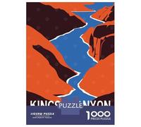 Rompecabezas para Adolescentes De 1000 Piezas Kings Canyon Travel Poster Rompecabezas para Adultos Juegos Familiares Desafío Difícil Regalos De Cumpleaños Y Únicos 70x50cm/1000pcs