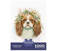 Rompecabezas para Adolescentes De 1000 Piezas Kings Charles Spaniel Dog Rompecabezas para Adultos Juguetes Antiestrés Regalo De Cumpleaños Cumpleaños 38x26cm/1000pcs