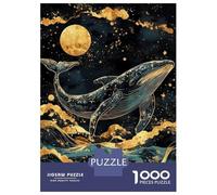 Rompecabezas para Adolescentes De 1000 Piezas Kintsugi Whale Under Moon Rompecabezas para Adultos Juegos Relajantes Análisis Y Lógica Difícil Y Desafiante 52x38cm/1000pcs