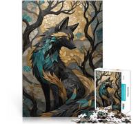 Rompecabezas para Adolescentes de 1000 Piezas Kitsune Kintsugi Juegos Divertidos para la Familia Trato como Regalo para Toda la Familia 75x50cm