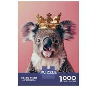 Rompecabezas para Adolescentes De 1000 Piezas Koala King Pastel Crown Rompecabezas para Adultos Juegos Familiares Desafío Difícil Regalos De Cumpleaños Y Únicos 70x50cm/1000pcs