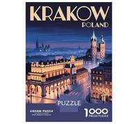 Rompecabezas para Adolescentes De 1000 Piezas Krakow Poland Travel Rompecabezas para Adultos Juego De Ingenio Alivia El Estrés Ayuda A Ejercitar El Cerebro 52x38cm/1000pcs