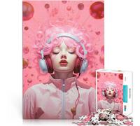 Rompecabezas para Adolescentes de 1000 Piezas La Felicidad del Ruido Rosa Alivio del estrés Regalos de cumpleaños, Regalos, Arte Mural 75x50cm