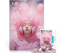 Rompecabezas para Adolescentes de 1000 Piezas La Felicidad del Ruido Rosa Juguetes educativos Trato como Regalo para Toda la Familia 52x38cm