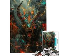 Rompecabezas para Adolescentes de 1000 Piezas La Furia del dragón Difícil y desafiante Regalo de cumpleaños Juego Educativo para Mayores de 14 años Juego de Rompecabezas Incluido (38x52cm)