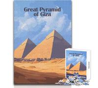 Rompecabezas para Adolescentes de 1000 Piezas, la Gran Pirámide de Giza, Juego Educativo Familiar, difícil, Regalo de cumpleaños, tamaño 38x52cm