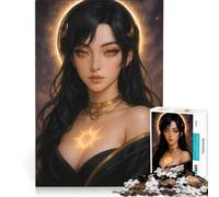 Rompecabezas para Adolescentes de 1000 Piezas La hechicera de la Llama del Sol Juguete Educativo para la diversión Familiar Que fomenta el Amor Entre Parejas 38x26cm