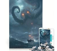 Rompecabezas para Adolescentes de 1000 Piezas La ira del Kraken, Juguetes antiestrés, desafío difícil, fortalece el Amor Entre Parejas 38x26cm