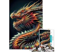 Rompecabezas para Adolescentes de 1000 Piezas La Joya de los Dragones Rompecabezas para Adultos Juguetes antiestrés Divertidos y con Humor Fomenta la interacción Entre Padres e Hijos (tamaño 38x26cm)