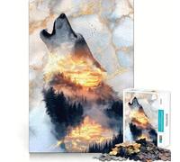 Rompecabezas para Adolescentes de 1000 Piezas La Llamada del Horizonte Dorado,Borde Impecable,Divertido Juego Mental,Regalo,Momento Acogedor,decoración navideña para la Pared (50x75cm)
