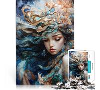 Rompecabezas para Adolescentes de 1000 Piezas La Magia de la Sirena Alivio del estrés con Piezas de Formas aleatorias Que se entrelazan Completamente 75x50cm