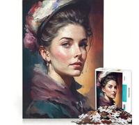 Rompecabezas para Adolescentes de 1000 Piezas La Mujer pintora Juego Imposible para Relajarse intelectualmente Regalos para Mujeres 38x26cm