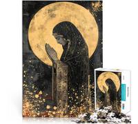 Rompecabezas para Adolescentes de 1000 Piezas La oración de la Diosa Juegos de relajación con Piezas de Formas aleatorias Que se entrelazan Completamente 38x26cm