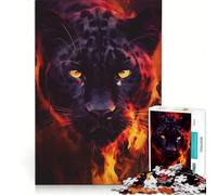 Rompecabezas para Adolescentes de 1000 Piezas La Orgullosa Pantera Negra Juguete Educativo Que Mejora la Memoria con póster y Hoja de Preguntas a Juego 38x26cm