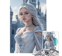 Rompecabezas para Adolescentes de 1000 Piezas La Princesa del Hielo Juego Educativo Juguete Intelectual Gran Regalo para los Amantes de los Juegos Una Obra de Arte (Tamaño 38x26cm)