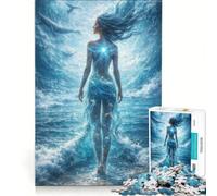 Rompecabezas para Adolescentes de 1000 Piezas La Que Respira el océano Juegos relajantes Actividades Divertidas en casa Juego con un diseño Precioso 38x26cm