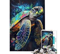 Rompecabezas para Adolescentes de 1000 Piezas La Tortuga Paciente Rompecabezas para Adultos Juego práctico para Decorar la Pared Toda la Familia (tamaño 50x75cm)