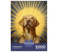 Rompecabezas para Adolescentes De 1000 Piezas Labrador Retriever in Halo Rompecabezas para Adultos Juego De Ingenio Juego Antiestrés Juego Desafiante Regalos 52x38cm/1000pcs