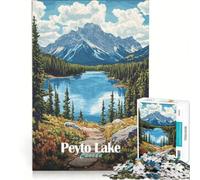 Rompecabezas para Adolescentes de 1000 Piezas Lago Peyto Canadá Juego Educativo dificultad Alta Colección de Artistas Bellas Artes 38x52cm