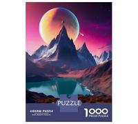 Rompecabezas para Adolescentes De 1000 Piezas Lake and Mountain in Space Rompecabezas para Adultos Juegos Relajantes Decoración Cumpleaños 70x50cm/1000pcs