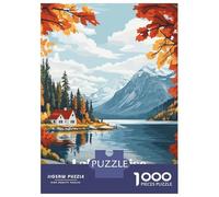 Rompecabezas para Adolescentes De 1000 Piezas Lake Louise Canada Rompecabezas para Adultos Juguete Decoración De Pared Mejora La Memoria Regalos De Cumpleaños Y Únicos 38x26cm/1000pcs