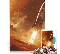 Rompecabezas para Adolescentes de 1000 Piezas Lanzamiento de una Nave Espacial Desde Marte Juego Educativo Ideal para Reducir el estrés Un Regalo estupendo para los Amantes de los Videojuegos 50x75cm