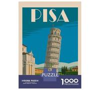 Rompecabezas para Adolescentes De 1000 Piezas Leaning Tower of Pisa Travel Rompecabezas para Adolescentes Juego Práctico Desafío Difícil Desafiante De Completar 70x50cm/1000pcs