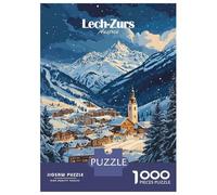 Rompecabezas para Adolescentes De 1000 Piezas Lech-Zurs Austria Winter Village Rompecabezas para Adultos Juegos Relajantes Regalos para Mujeres Regalos De Juegos Desafiantes 52x38cm/1000pcs