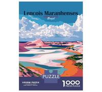 Rompecabezas para Adolescentes De 1000 Piezas Lençóis Maranhenses National Park Brazil Rompecabezas para Adultos Juego Práctico Decoración Perfecta Regalos Y Cumpleaños Únicos 38x26cm/1000pcs
