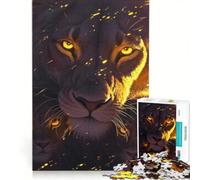 Rompecabezas para Adolescentes de 1000 Piezas León con Sus Cachorros Juego Imposible Ideal para Reducir el estrés Perfecto como Regalo 50x75cm