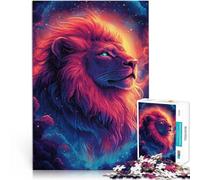 Rompecabezas para Adolescentes de 1000 Piezas León Solar del Amanecer Astral Juegos educativos Decoración artística del hogar 38x26cm