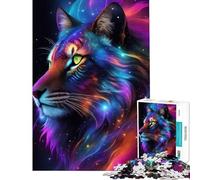 Rompecabezas para Adolescentes de 1000 Piezas Leona Cósmica Juego Educativo Juguete Juego Intelectual Gran Regalo para los Amantes de los Juegos una Obra de Arte (tamaño 38x26cm)