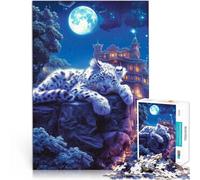 Rompecabezas para Adolescentes de 1000 Piezas Leopardo Cosmos Juguetes educativos de Aprendizaje Interacción Entre Padres e Hijos 52x38cm