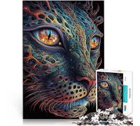 Rompecabezas para Adolescentes de 1000 Piezas Leopardo Guepardo jaguares Juego desafiante Decoración de Pared cumpleaños y Navidad 75x50cm