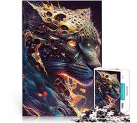 Rompecabezas para Adolescentes de 1000 Piezas Leopardo Guepardo jaguares Juguetes de Juego Interacción Entre Padres e Hijos 52x38cm