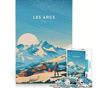 Rompecabezas para Adolescentes de 1000 Piezas Les Arcs France, Juegos educativos, para Mejorar la Memoria, Regalo de cumpleaños, Regalos 38x52cm