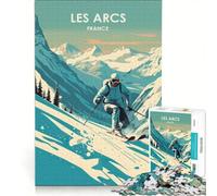 Rompecabezas para Adolescentes de 1000 Piezas, Les Arcs France, Juguete Educativo, Divertido y con Humor, cumpleaños y Navidad 50x75cm