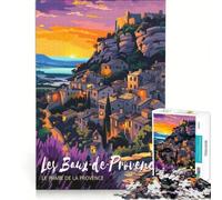 Rompecabezas para Adolescentes de 1000 Piezas Les Baux-de-Provence, Juego Educativo, decoración, Lista de Deseos con Papá Noel 38x52cm