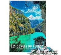 Rompecabezas para Adolescentes de 1000 Piezas Les Gorges Du Verdon Francia Rompecabezas para Adolescentes con patrón de Montaje desafiante para completar cumpleaños y Navidad