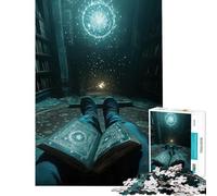 Rompecabezas para Adolescentes de 1000 Piezas Libro místico en una Biblioteca Antigua Juguetes educativos Juego Imposible Corte de precisión Regalos de Amigo Invisible (tamaño 75x50cm)