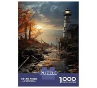 Rompecabezas para Adolescentes De 1000 Piezas Lighthouse by The River Rompecabezas para Adultos Juego Práctico Mejora La Memoria Gran Regalo para Jugar 70x50cm/1000pcs