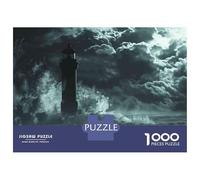 Rompecabezas para Adolescentes De 1000 Piezas Lighthouse Stormy Night Ocean Rompecabezas para Adultos Juegos Relajantes Decoración Perfecta Cumpleaños Y Navidad 70x50cm/1000pcs