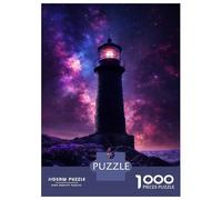 Rompecabezas para Adolescentes De 1000 Piezas Lighthouse Under A Cosmic Sky Rompecabezas para Adultos Juego Familiar Alivia El Estrés Interacción Entre Padres E Hijos 70x50cm/1000pcs