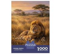 Rompecabezas para Adolescentes De 1000 Piezas Lion and Cub in Savannah Rompecabezas Juego De Ingenio Decoración Perfecta Regalos Y Cumpleaños Únicos 38x26cm/1000pcs