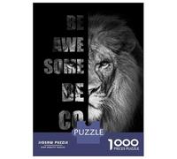 Rompecabezas para Adolescentes De 1000 Piezas Lion Be Awesome Be Cool Rompecabezas para Adolescentes Juego Práctico Desafío Difícil Desafiante De Completar 38x26cm/1000pcs
