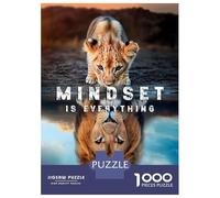Rompecabezas para Adolescentes De 1000 Piezas Lion Cub Mindset Rompecabezas para Adultos Juego De Ingenio para Mejorar La Memoria Actividades Divertidas En Casa 70x50cm/1000pcs
