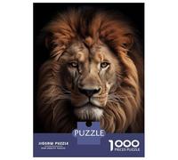 Rompecabezas para Adolescentes De 1000 Piezas Lion Face Head Rompecabezas para Adultos Juegos Familiares Pero Divertidos Y Humorísticos Desafío Educativo 52x38cm/1000pcs