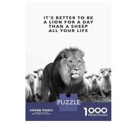 Rompecabezas para Adolescentes De 1000 Piezas Lion For A Day Rompecabezas para Adultos Juego De Ingenio para Mejorar La Memoria Actividades Divertidas En Casa 52x38cm/1000pcs