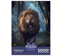Rompecabezas para Adolescentes De 1000 Piezas Lion in Magic Forest Rompecabezas para Adultos Juego Práctico Pero Divertido Y Humorístico Regalo De Cumpleaños, Regalos, 38x26cm/1000pcs